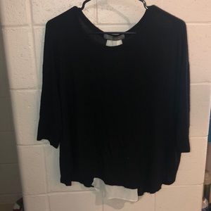 Black , short sleeve, flowy, dress- up shirt